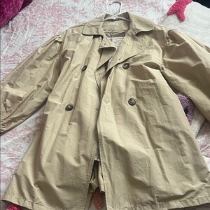 Zara Beige Double-Breasted Trench Coat